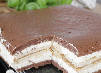 Prajitura “Dulce Ispita” – desert stratificat cu biscuiti, cacao si crema fina