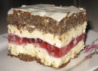 Tort cu mac si crema fina de vanilie – un desert spectaculos si aromat