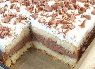 Prajitura pufoasa cu crema de cacao – desertul care se topeste in gura