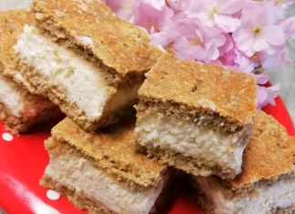 Prajitura cu crema de branza si aluat fraged. O incantare pentru orice zi