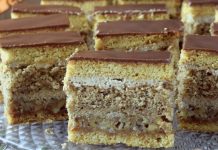 Prajitura Delicia cu Nuci si Caramel – varianta de post