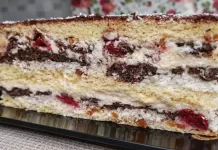 Prajitura de casa cu Cocos, Alune si Visine