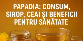 Ceai și sirop de păpădie cu flori galbene, oferind beneficii pentru sănătate.