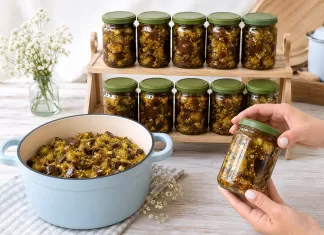 Vinete cu usturoi la borcan pentru iarna. Reteta mamei, gustoasa si aromata