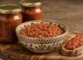 Zacusca de vinete si gogosari, reteta clasica pentru camara