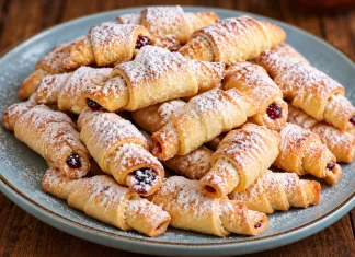 Cornulețe fragede cu gem, o rețetă simplă din ingrediente la îndemănă