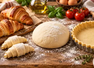 3 aluaturi de bază pe care merită să le ai în caietul de rețete: croissante, pizza și tartă