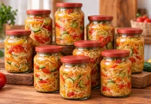 Salata de legume la borcan pe care o vei deschide cu poftă iarna: rețeta cu varză, morcovi și ardei