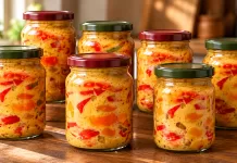 Ardei în sos de muștar, o rețetă simplă și gustoasă pentru mesele de acasă